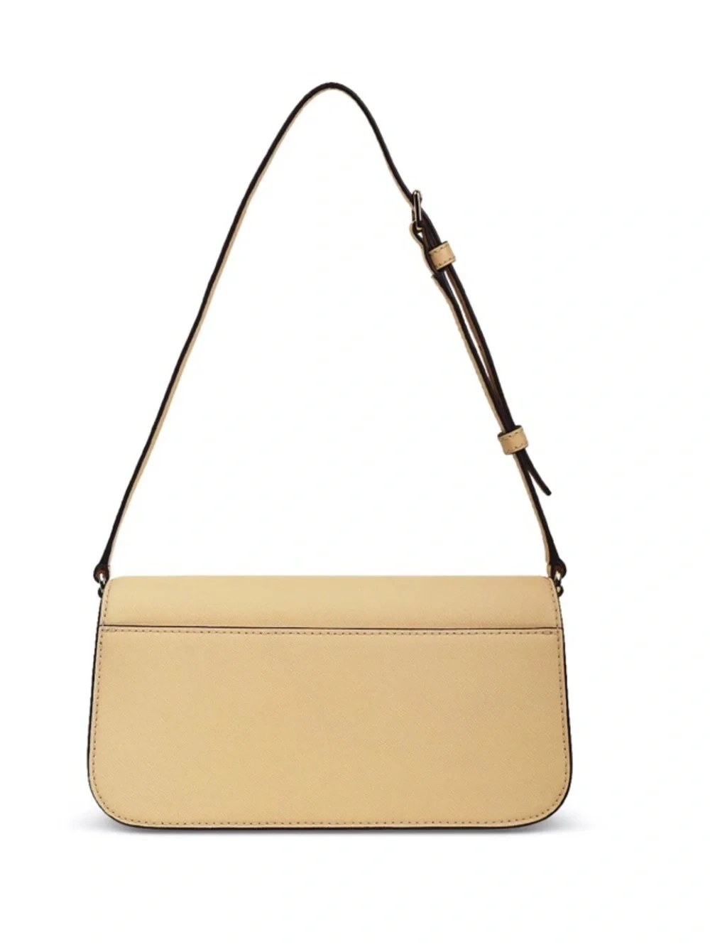 Tory Burch Leather Flap Shoulder Bag Beige Buff Gold Hardware Crossbody NWT $375